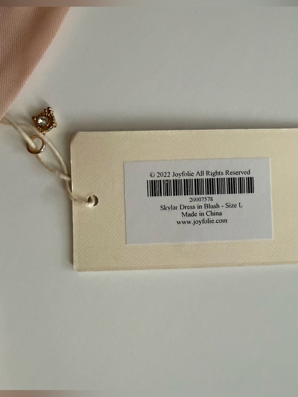 Joyfolie Women’s Skylar Dress in Blush size L Large NWT - Picture 14 of 15